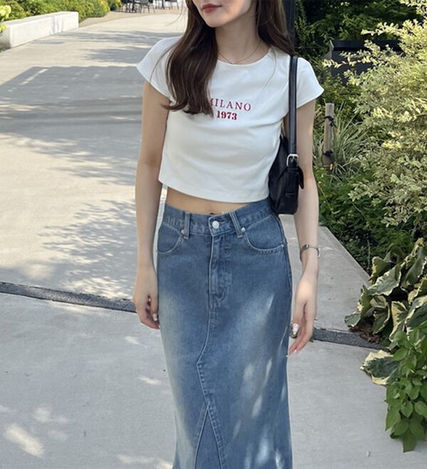 GeeRA（ジーラ）の「刺しゅうロゴコンパクトＴシャツ（カットソー）」｜詳細画像