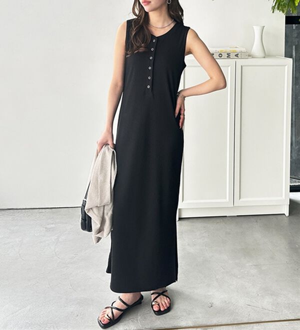 GeeRA（ジーラ）の「全骨格対応！前後２ＷＡＹ細見えタンクワンピース（カットソーワンピース）」｜詳細画像