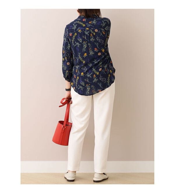 BELLUNA（ベルーナ）の「レーヨンプリントギャザー使いブラウス（ブラウス）」｜詳細画像