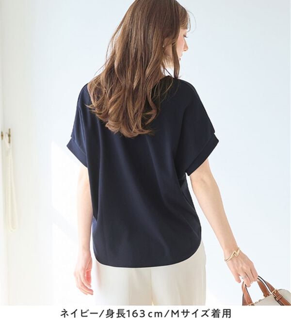 alotta（アロッタ）の「【接触冷感】ジップ使いドルマンブラウス（ブラウス）」｜詳細画像