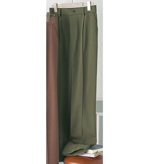 BELLUNA（ベルーナ）の「綿混ハイパー美脚ストレッチチノパンツ（フルレングスパンツ）」｜カーキ