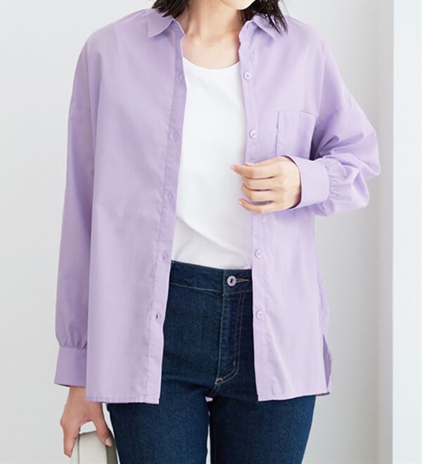 BELLUNA（ベルーナ）の「ベーシックデザインオーバーサイズシャツ（シャツ）」｜詳細画像