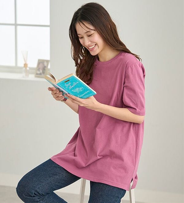 BELLUNA（ベルーナ）の「【５枚組】汗ジミ対策強撚綿１００％Ｔシャツ（Tシャツ）」｜詳細画像