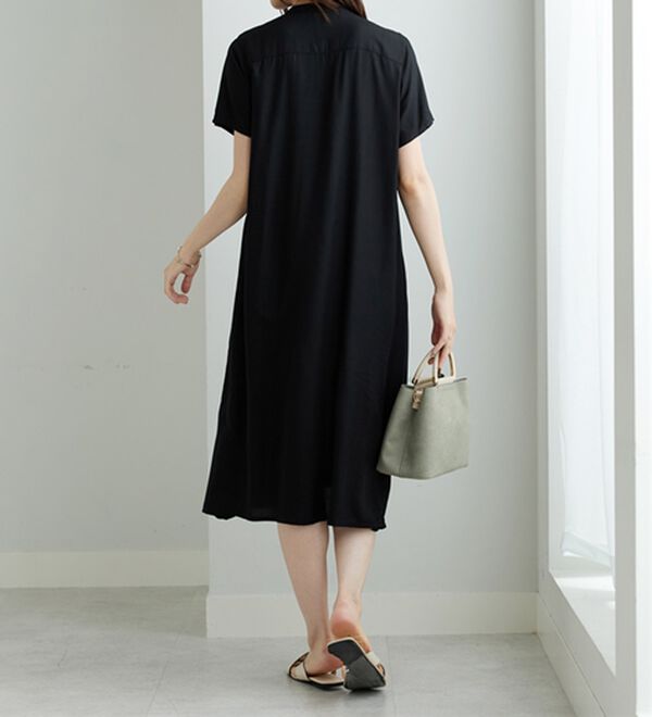 BELLUNA（ベルーナ）の「レーヨン素材スキッパーデザインワンピース（その他ワンピース）」｜詳細画像