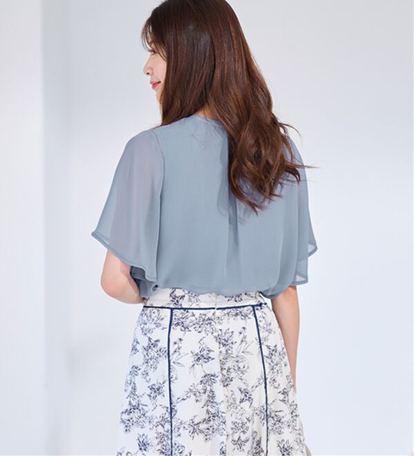 alotta（アロッタ）の「ピンタックパールボタンデザインブラウス（ブラウス）」｜詳細画像