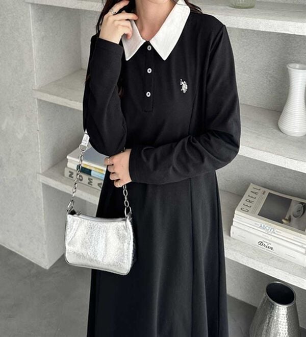 GeeRA（ジーラ）の「【U.S. POLO ASSN.】ポロ衿カットソーワンピース（その他ワンピース）」｜詳細画像