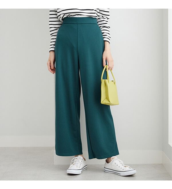 BELLUNA（ベルーナ）の「ぐんぐん伸びてラク！ジャカードワイドパンツ（ワイドパンツ・ガウチョ）」｜詳細画像