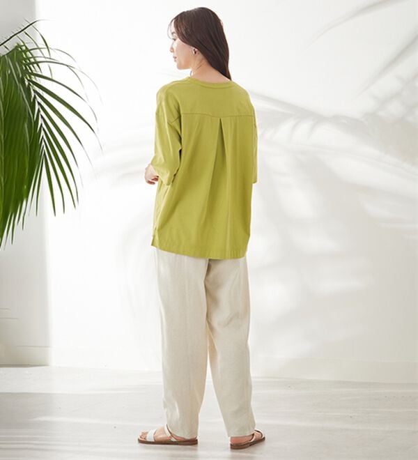 BELLUNA（ベルーナ）の「ひんやリッチコットン大人のゆったりプルオーバー（カットソー）」｜詳細画像