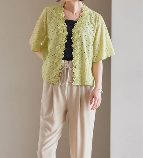 RANAN（ラナン）の「レースコンビブラウス（ブラウス）」｜詳細画像