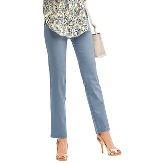 BELLUNA（ベルーナ）の「＜ベルクリーン＞抗菌防臭冷感ストレッチ美脚パンツ（フルレングスパンツ）」｜サックス