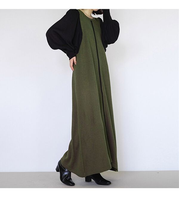 RANAN（ラナン）の「ボリューム袖アウトシームニットワンピース（ニットワンピース）」｜詳細画像