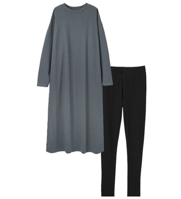 RANAN（ラナン）の「【レギンス付】＜ＢＣ＞綿１００％オーバーシルエットワンピース（その他ワンピース）」｜詳細画像