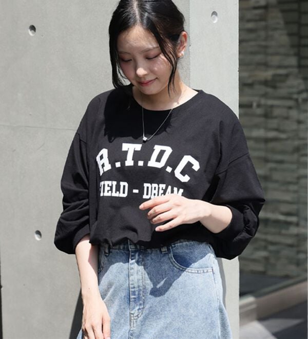 A HAPPY MARILYN（アハッピーマリリン）の「【Ｌ～８Ｌ／選べるデザイン】綿１００％ロングＴシャツ（Tシャツ）」｜詳細画像