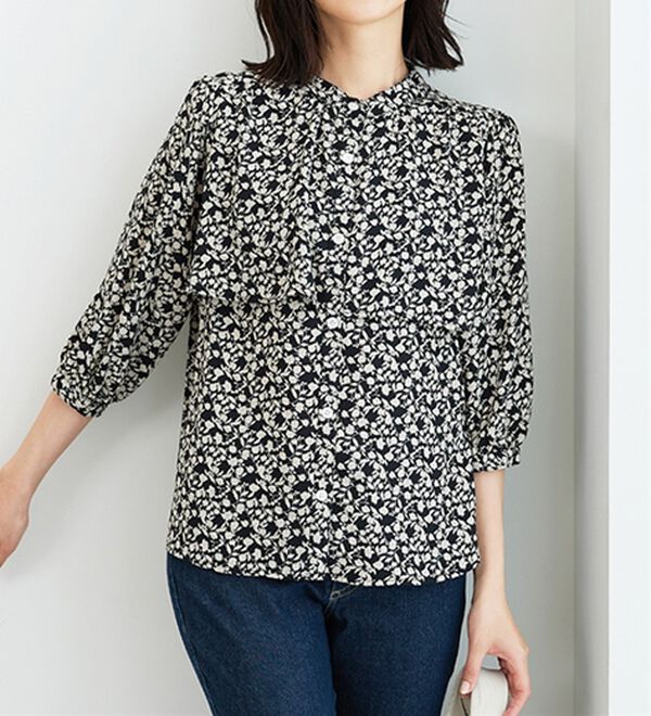 BELLUNA（ベルーナ）の「ケープ風デザインブラウス（ブラウス）」｜詳細画像