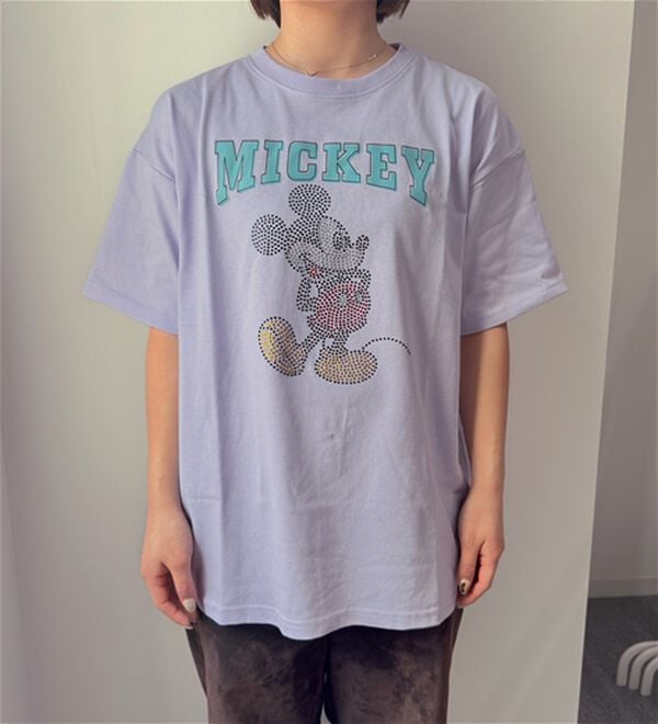 BELLUNA（ベルーナ）の「＜Disney＞【ミッキー】ラインストーンワイドシルエットTシャツ（Tシャツ）」｜詳細画像