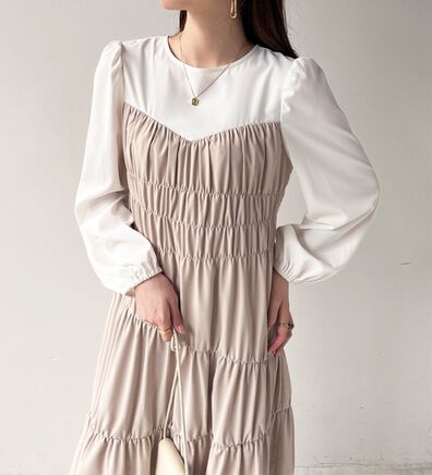 GeeRA（ジーラ）の「オケージョンにも対応！コルセット風デザインワンピ（その他ワンピース）」