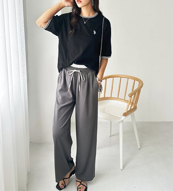 GeeRA（ジーラ）の「【ＵＳ．ＰＯＬＯ．ＡＳＳＮ】ライン配色Ｔシャツ（Tシャツ）」｜詳細画像