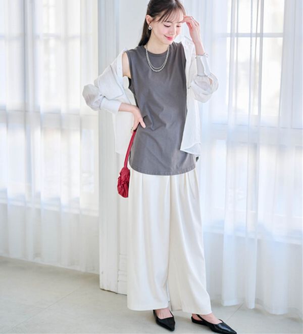 RANAN（ラナン）の「＜BC＞綿100％ひんやりタンクトップ（カットソー）」｜詳細画像