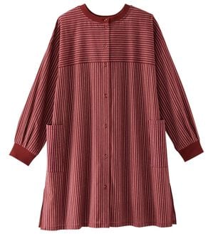 BELLUNA（ベルーナ）の「着回し３通り！綿１００％ハウスチュニック（チュニック）」｜ワインストライプ