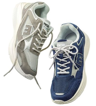 BELLUNA（ベルーナ）の「＜ＭＯＺ＞異素材使いロゴスニーカー（スニーカー）」