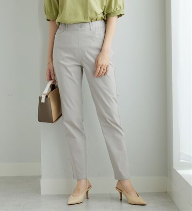 BELLUNA（ベルーナ）の「冷感ピケストレッチ素材スリムパンツ（フルレングスパンツ）」