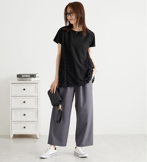 BELLUNA（ベルーナ）の「サイドシアードット切替チュニック（チュニック）」｜詳細画像