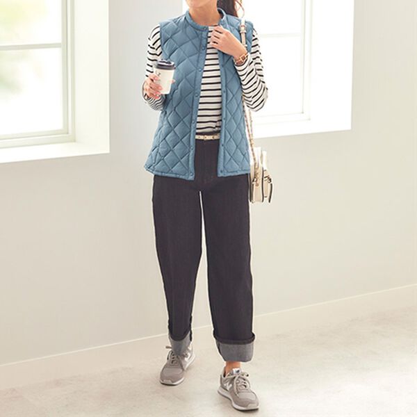 BELLUNA（ベルーナ）の「洗える！キルト柄軽量ダウンベスト（ベスト）」｜詳細画像