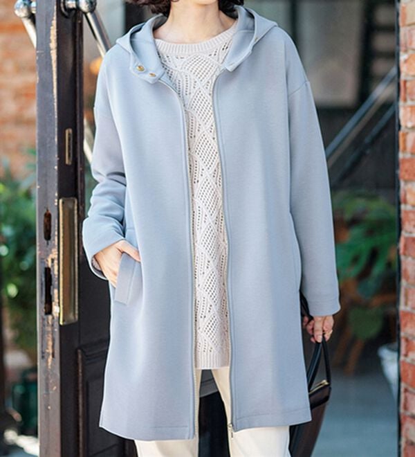 BELLUNA（ベルーナ）の「衿デザインロング丈パーカー（パーカー）」｜詳細画像