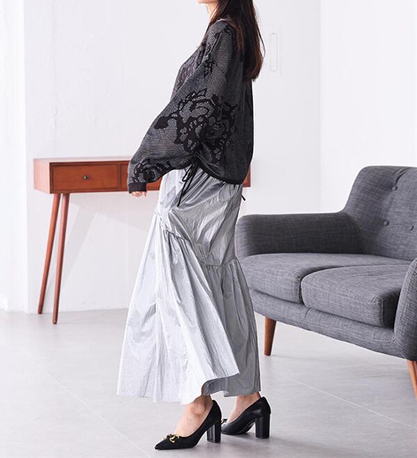 RANAN（ラナン）の「シアーフラワージャカードニットプルオーバー（ニット・セーター）」｜詳細画像