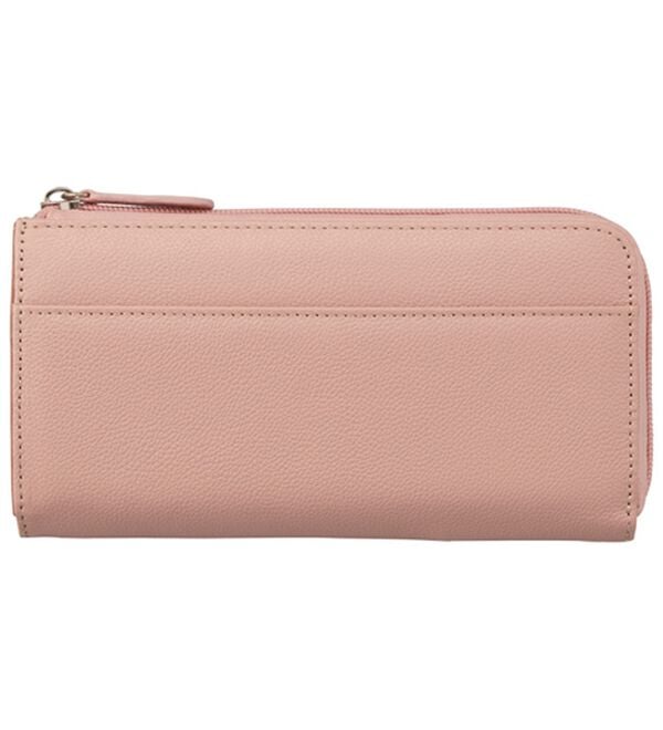 「牛革小銭スッキリ長財布（財布・パスケース）」｜ピンク