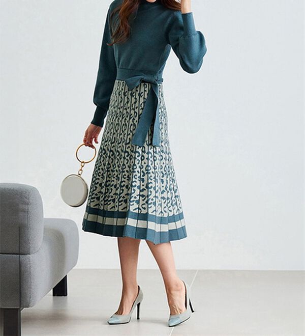 lanan select レオパードワンピース lanan select レオパードワンピース