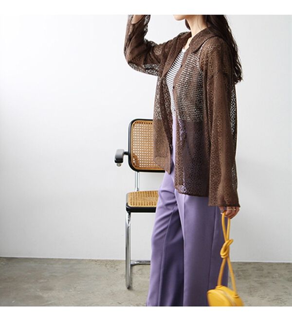 GeeRA（ジーラ）の「衿付レースシャツ（シャツ）」｜詳細画像