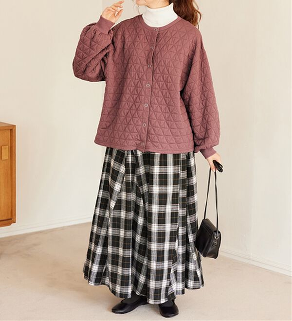 Viola e Viola（ヴィオラ エ ヴィオラ）の「ふかふか三角キルトカーデ（その他カーディガン）」｜詳細画像