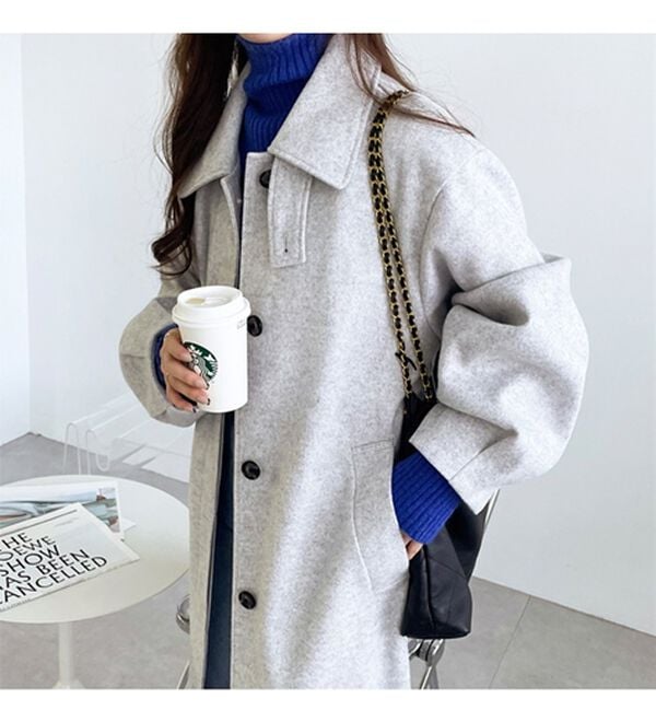 GeeRA（ジーラ）の「２ＷＡＹカラーフェイクウールコート（ロングコート）」｜詳細画像