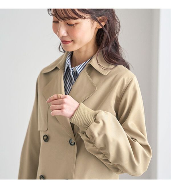 BELLUNA（ベルーナ）の「花粉対策！袖リブ使いトレンチコート（ロングコート）」｜詳細画像