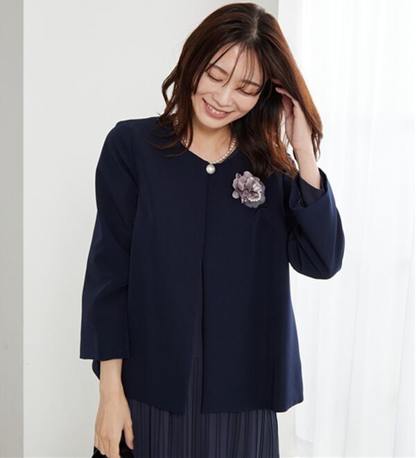 BELLUNA（ベルーナ）の「＜セレモニースタイル＞パール付袖フレアージャケット（その他ジャケット）」｜詳細画像