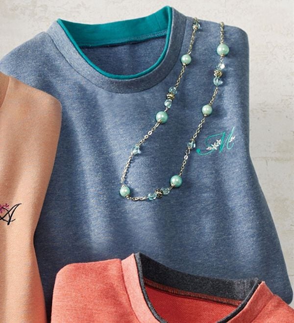 ルフラン（ルフラン）の「配色ロングプルオーバー（カットソー）」｜ブルー