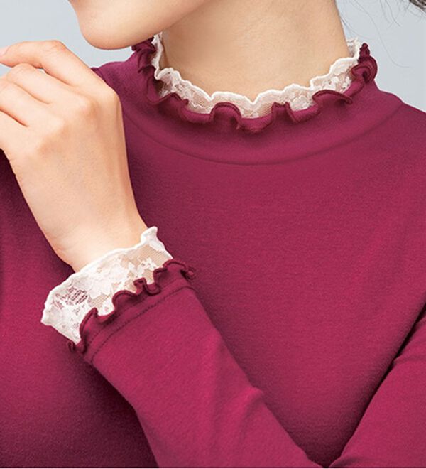 「配色フリルレースの上品インナー（肌着・インナーウェア）」｜詳細画像