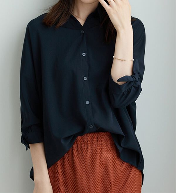 BELLUNA（ベルーナ）の「イージーケア！袖リボンシャツチュニック（チュニック）」｜詳細画像