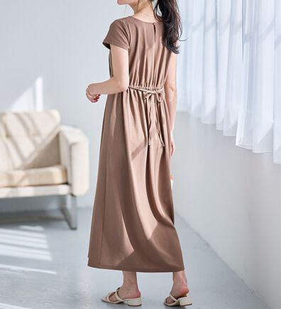 RANAN（ラナン）の「上品見えバックギャザーワンピース（その他ワンピース）」