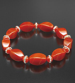 「健康赤メノウダイヤカット開運ブレスレット（ブレスレット・バングル）」｜詳細画像