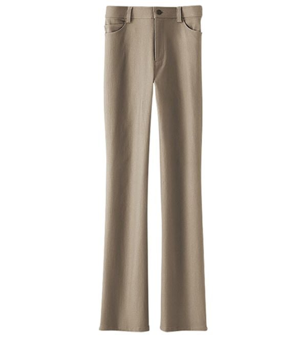 BELLUNA（ベルーナ）の「【選べる裏起毛】静電気防止！ヘリンボーンブーツカットパンツ（フルレングスパンツ）」｜詳細画像