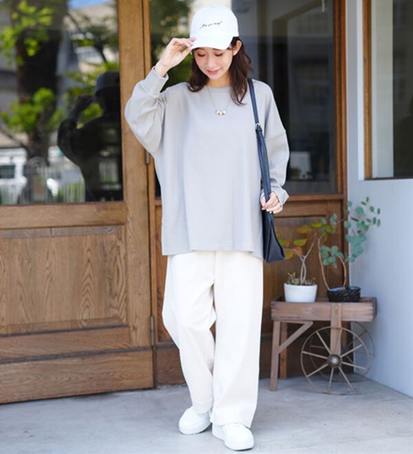 A HAPPY MARILYN（アハッピーマリリン）の「【Ｌ～８Ｌ】コットン１００％ 楽にのびる ワッフルシリーズ ゆったりプルオーバー（Tシャツ）」｜詳細画像