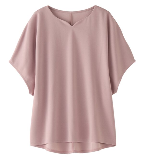 alotta（アロッタ）の「着痩せが叶うドルマンスリーブきれいめカットソー（カットソー）」｜ピンク