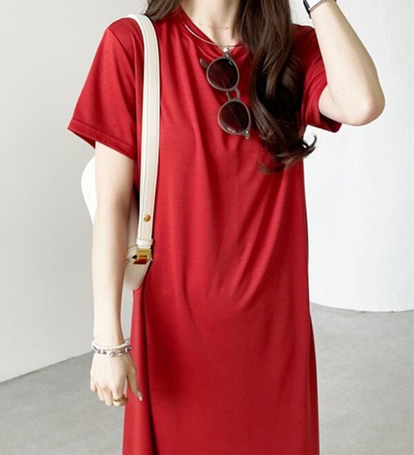 GeeRA（ジーラ）の「【接触冷感】フレアーシルエットロングワンピース（ロングワンピース）」｜詳細画像