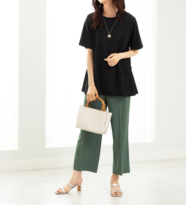 BELLUNA（ベルーナ）の「ヒンヤリ！サイドギャザー使いチュニック（チュニック）」｜詳細画像