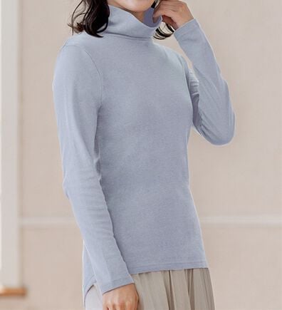 LAVIENNE（ラヴィエンヌ）の「【医師オススメ】綿１００％吸湿発熱あったかインナー　タートルネックインナー長袖（肌着・インナーウェア）」