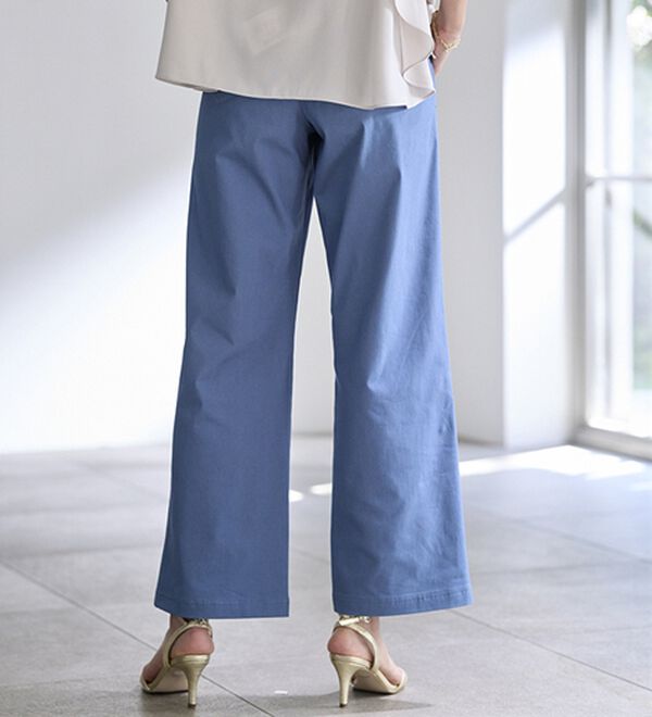 BELLUNA（ベルーナ）の「ひんやり綿混ハイパー美脚ストレッチワイドパンツ（フルレングスパンツ）」｜詳細画像