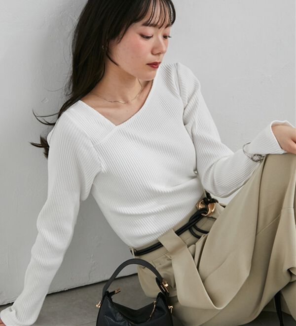 RANAN（ラナン）の「アシメネックトップス（カットソー）」｜詳細画像