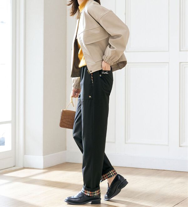 ルフラン（ルフラン）の「【ＡＰ】チェックが決め手の防風ダウンパンツ（その他パンツ）」｜詳細画像